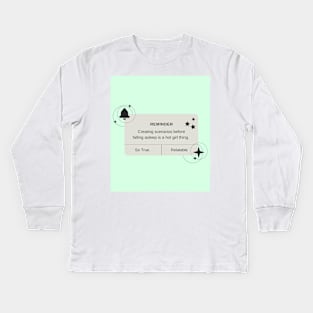 Creating Scenarios Before Falling Asleep Print Kids Long Sleeve T-Shirt